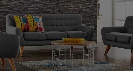 A lounge suite and armchairs from Monster Furniture