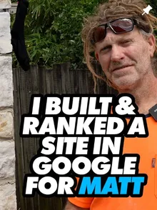 I built and ranked a site in Google for Matt