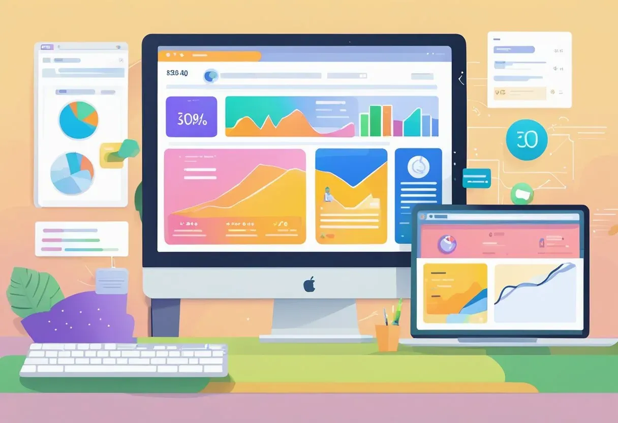 Illustration of a store dashboard on desktop and mobile